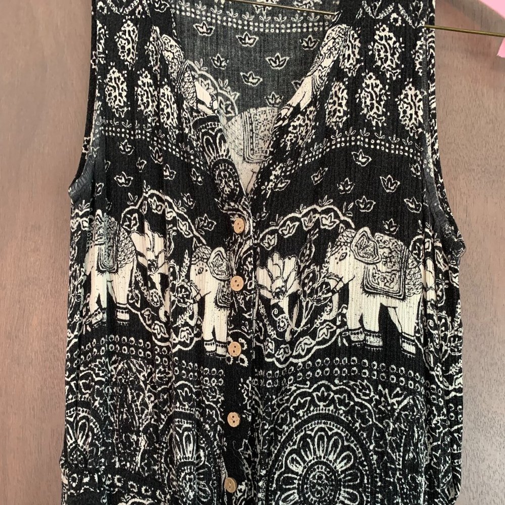 Lucky Brand Black Boho Jumpsuit Size XS